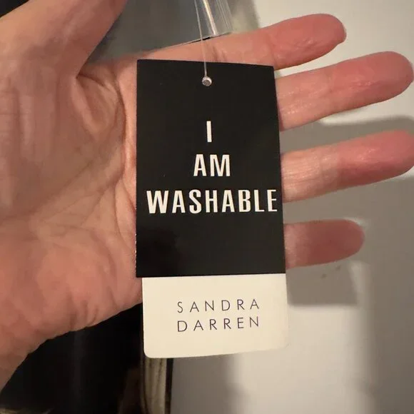 NWT Sandra Darren SZ14 Green, Black Pink Floral Beaded Neckline Sleeveless Dress - Picture 9 of 12